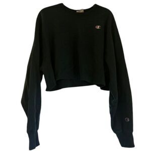 Champion Reverse Weave Cropped Sweatshirt Dark Green Women’s XL